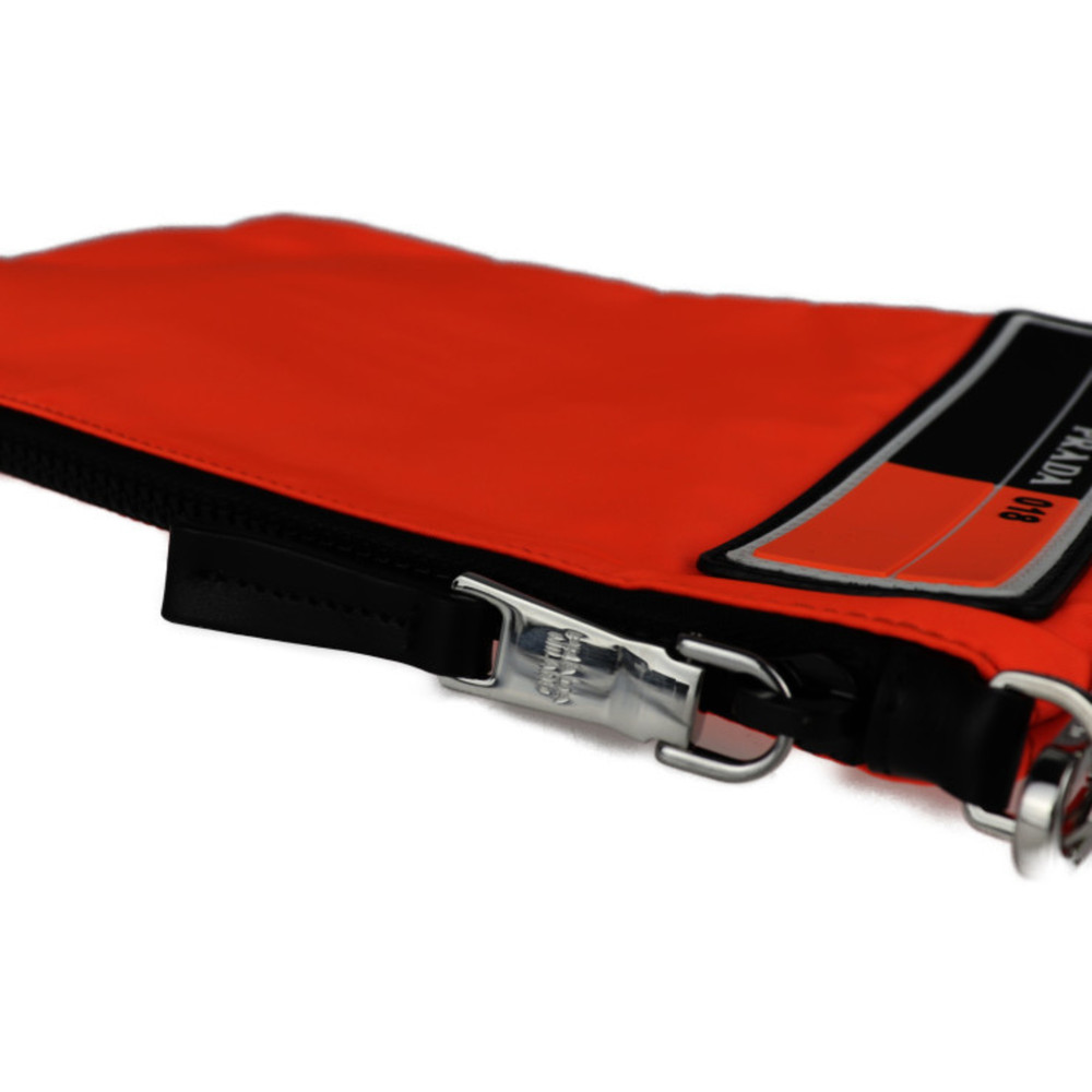 PRADA Prada clutch bag 2NH006 nylon orange rubber tag - Picture 7 of 9